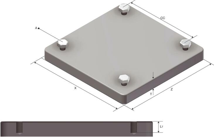 Compound Fine Pole Magnetic Sine Plate Left Hand 6” x 6” - CM6x6FPHL -  Hermann Schmidt Precision Workholding
