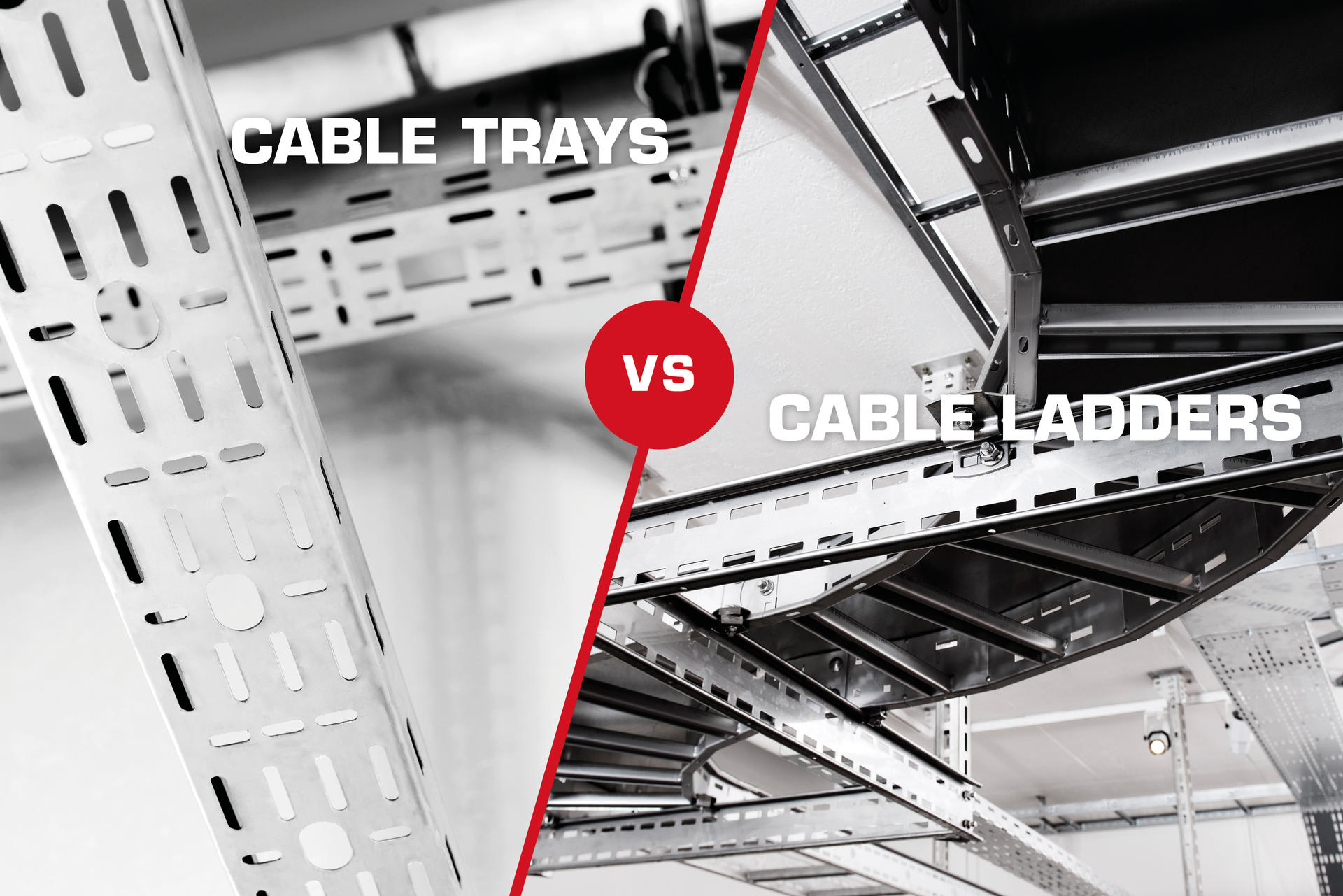 What is the difference between cable ladders and cable trays